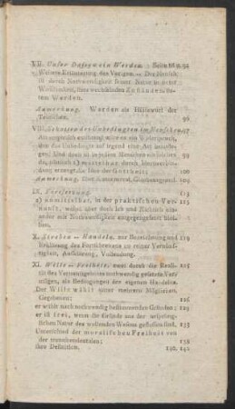 Inhaltsverzeichnis - Fortsetzung