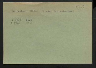 Fehrenbach, Otto