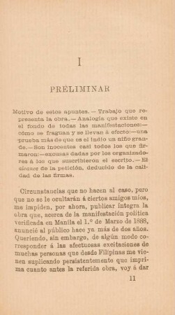 I. Preliminar