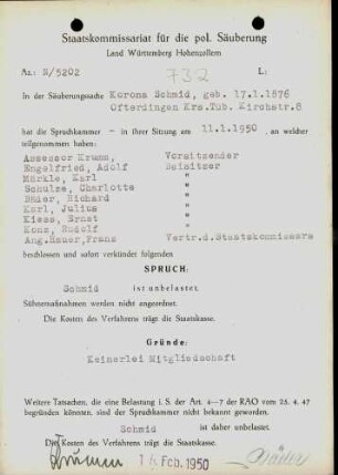 Schmid, Korona