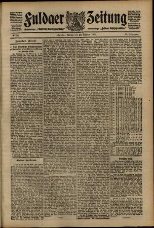 Zweite Ausgabe vom Freitag, den 23. Oktober 1908.