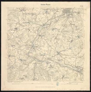 Äquidistantenkarte 142 : Section Plauen, 1889 : Section Plauen. - 1:25000. - Leipzig: Giesecke & Devrient, 1889. - 1 Kt.