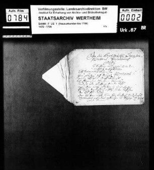 Testament des Grafen Albrecht zu Löwenstein.
