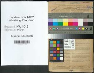 Entnazifizierung Elisabeth Goertz , geb. 23.03.1906 (Lehrerin)