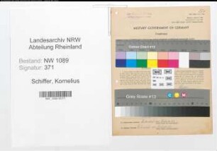 Entnazifizierung Kornelius Schiffer , geb. 01.02.1907 (Polizeibeamter)
