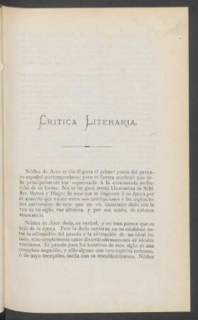 Crítica literaria.