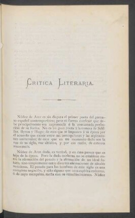 Crítica literaria.
