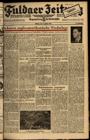 Ausgabe vom Montag, den 11. Januar 1943.