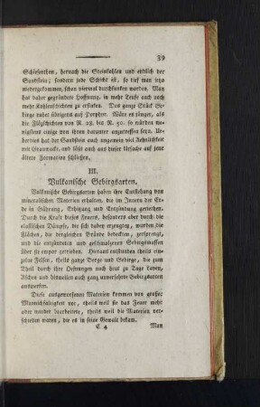 III. Vulkanische Gebirgsarten.