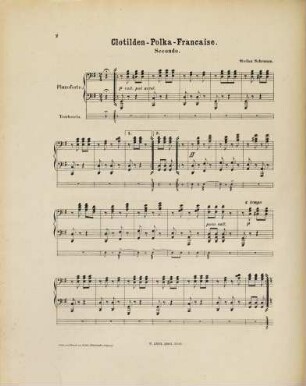 Clotilden-Polka : für Pianoforte 4hdg., Violine, Violoncell u. Tambourin