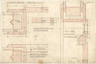 Fischer, Theodor; München - Westend, Bergmannstr.; Ledigenheim - Türen (Grundrisse)