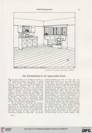 Das Schmiedeeisen in der angewandten Kunst