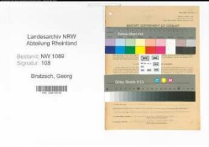 Entnazifizierung Georg Bratzsch , geb. 16.07.1902 (Polizist)