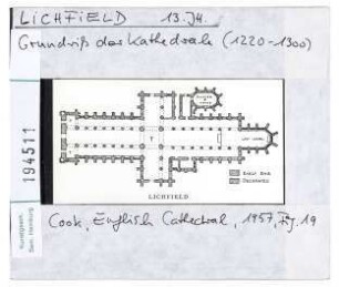 Lichfield: Kathedrale, Grundriss