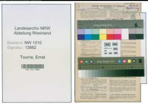 Entnazifizierung Ernst Tourne , geb. 01.02.1893 (Gelderheber)