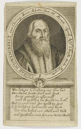 Bildnis des Caspar Schwenckfelt