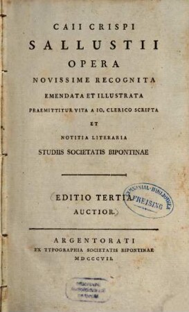 Caii Crispi Sallustii opera