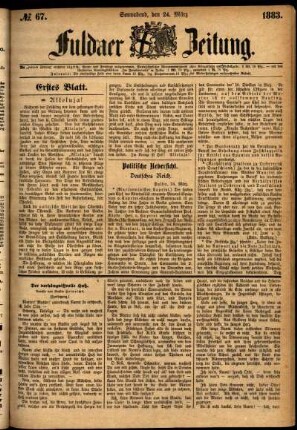 Ausgabe vom Samstag, den 24. März 1883.