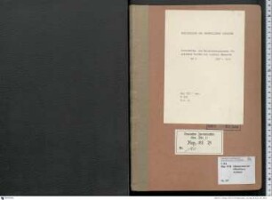 Überweisung von Vorarbeits- und Bauleitungskosten für kleinere Bauten aus anderen Ressorts, Bd. 5