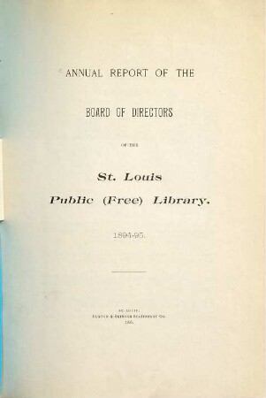 Annual report. 1894/95