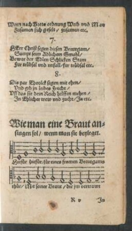 Wie man eine Braut ansingen sol/ wenn man sie beyleget.
