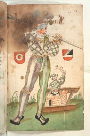 Schembartläufer mit Wappen und Hölle: Menschenfresser, 1508