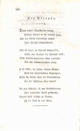 Die Betende. 1778.