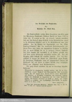 Zur Geschichte des Nachdrucks