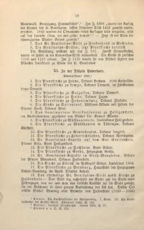 XI. In der Diözese Paderborn. (Schematismus 1898.)