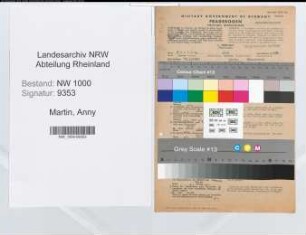 Entnazifizierung Anny Martin, geb. 26.03.1916 (Bueroangest.)