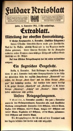 Ausgabe vom Freitag, den 06. November 1914.