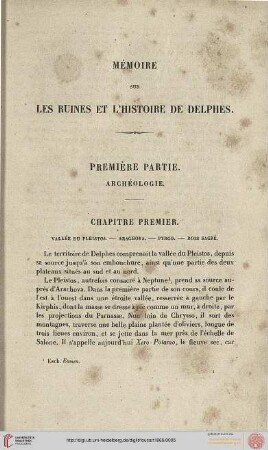Première partie: Archéologie