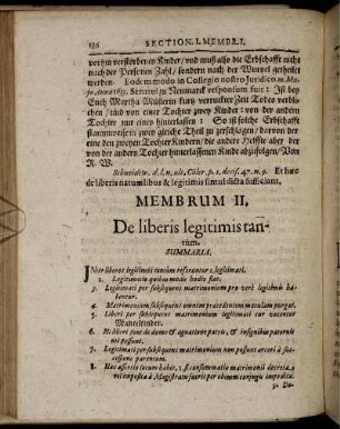 Membrum II. De liberis legitimis tantum