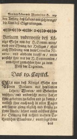 Barlaam underweißt deß Königs Sohn ... Das 19. Capitel