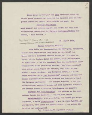 Brief an Margarethe Klinckerfuss : 18.08.1922