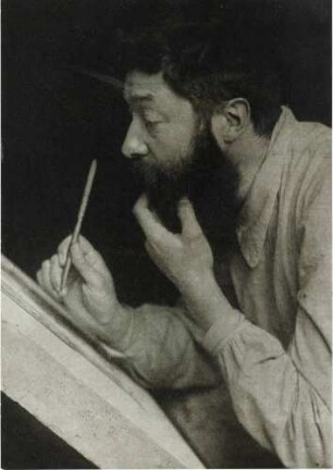 Bildnis Lührig, Georg, beim Zeichnen