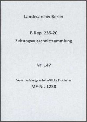 Verschiedene gesellschaftliche Probleme