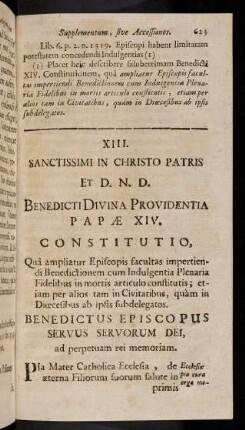 623-633, Pia Mater Catholica Ecclesia, de aeterna ...