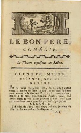 Le Bon Pere, Ou La Suite Du Bon Ménage : Comédie En Un Acte Et En Prose ; Représentée sur un Théâtre de société, le 2 Février 1783