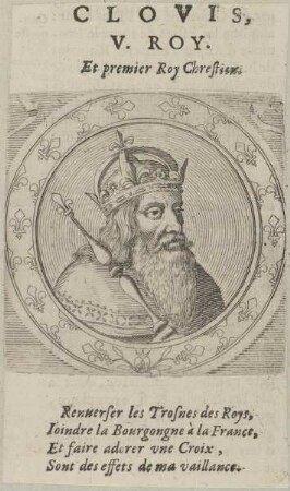 Bildnis von Clovis I., König des Fränkischen Reiches