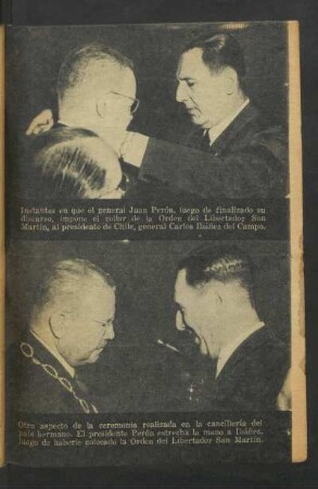 [La visita del general Juan Perón a Chile - Fotografías]