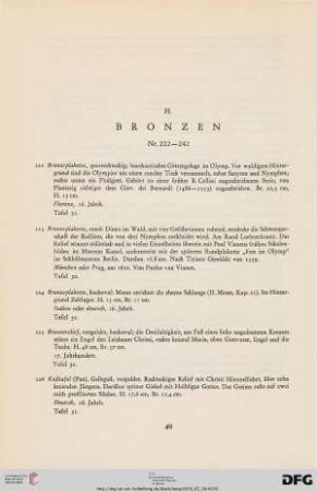 Bronzen (Nr. 222-242)