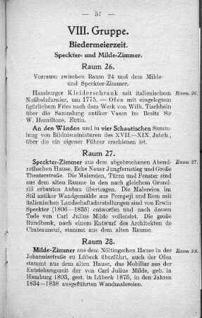 VIII. Gruppe. Biedermeierzeit.