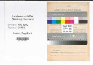 Entnazifizierung Engelbert Lisson, geb. 23.03.1904 (Sachverstaendiger)