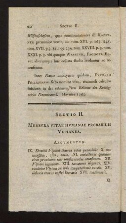 20-43, Sectio II