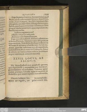 XXVII. Locus Ab Exemplo.