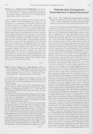 560-561 [Rezension] Pola, Thomas, Der Umfang der ursprünglichen Priesterschrift