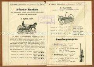 Pferde-Rechen, Jauchepumpe
