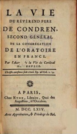 Vie du Père Charles de Condren