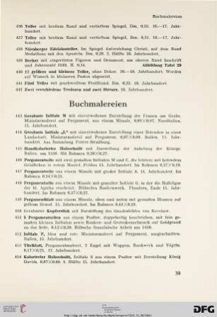 Buchmalereien (Nr. 443-480)